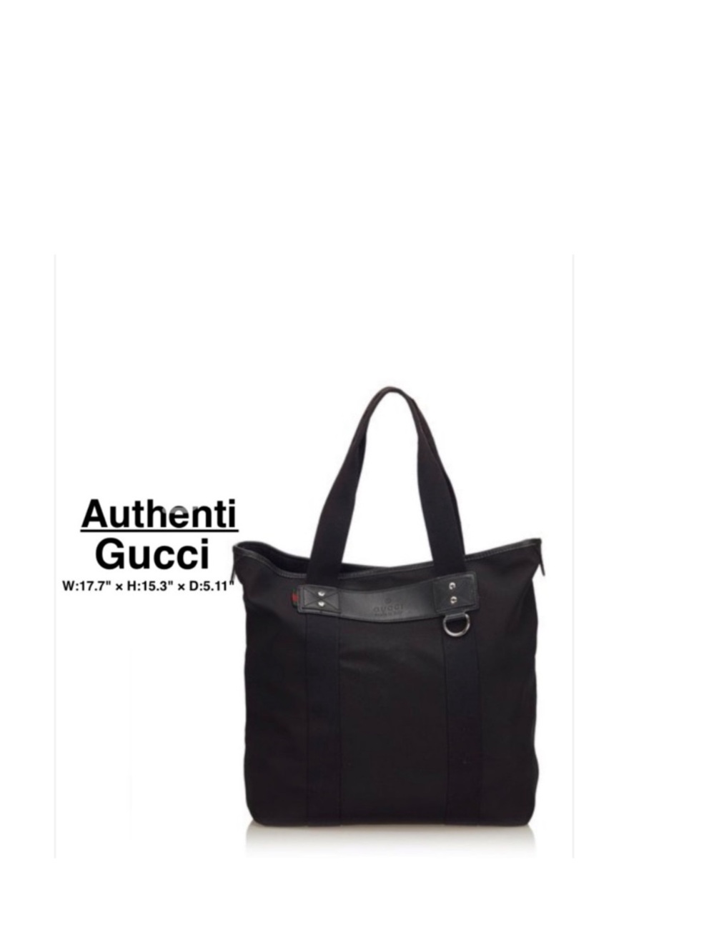 Gucci Canvas Tote Bag Classic Black in excellent condition code 268175 520981 ⭐️